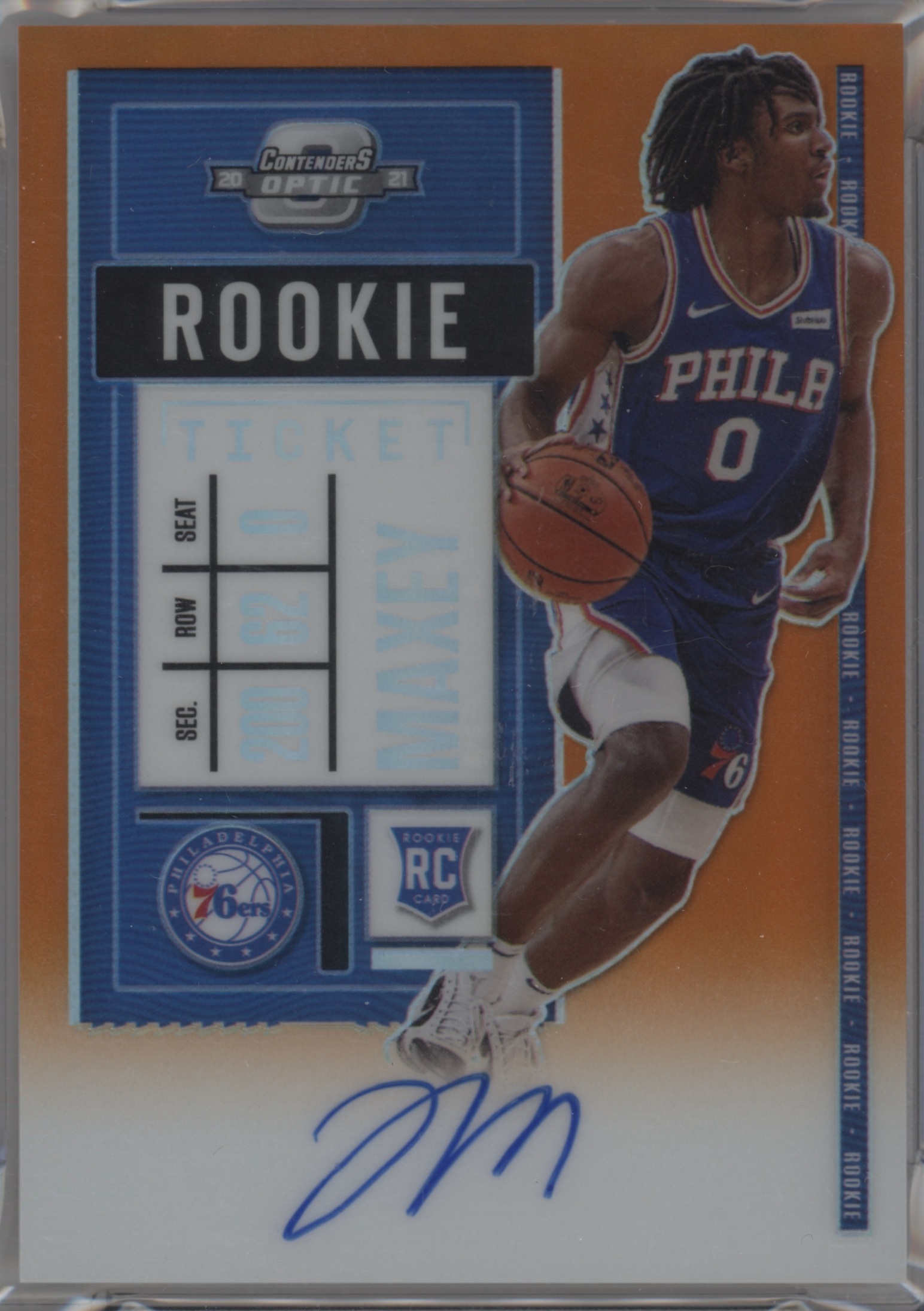 2020 Panini Contenders Optic Basketball Orange Tyrese Maxey #120