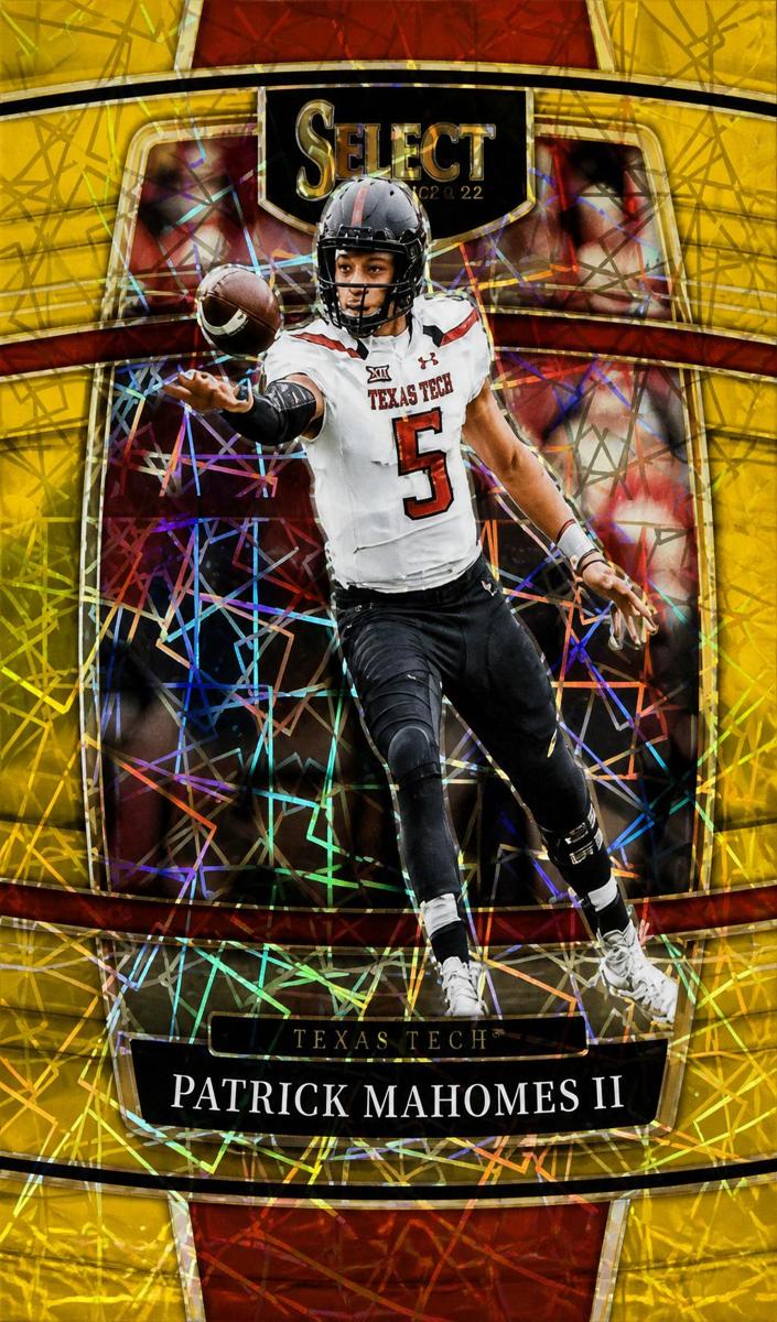 2022 Panini Select Draft Picks Football Gold Lazer Patrick Mahomes II #26