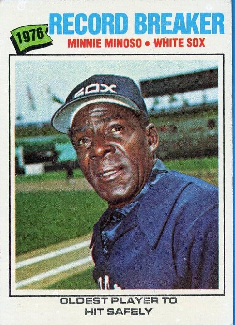 1977 Topps Baseball Record Breaker Minnie Minoso #232