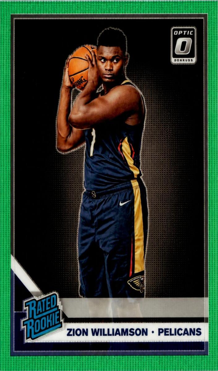2019 Donruss Optic Basketball Green Wave Zion Williamson #158