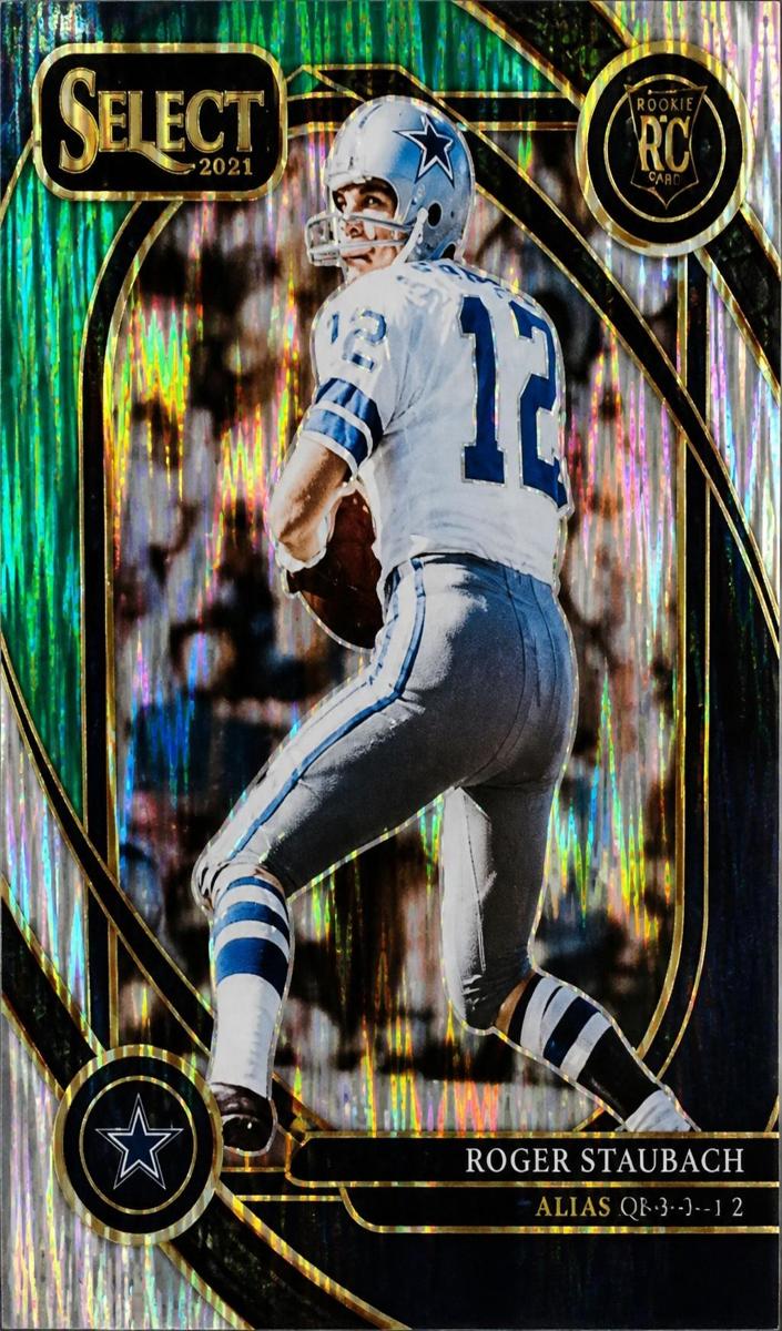 2024 Panini Select Football Black and Green Shock Roger Staubach #290 PSA 9
