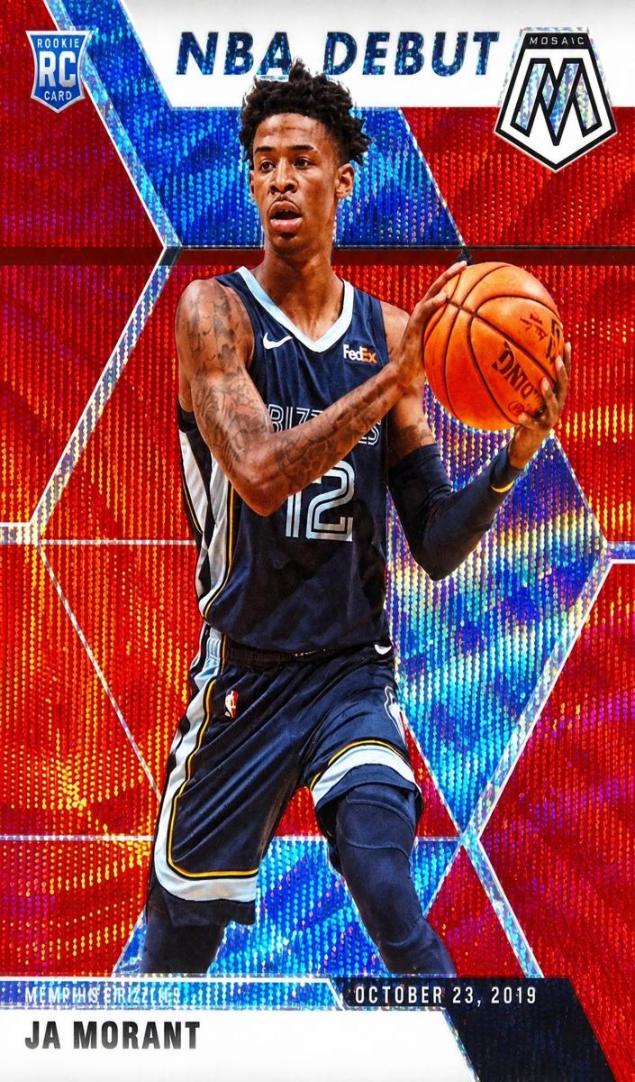 2019 Panini Mosaic Basketball Red Wave Ja Morant #274 PSA 9