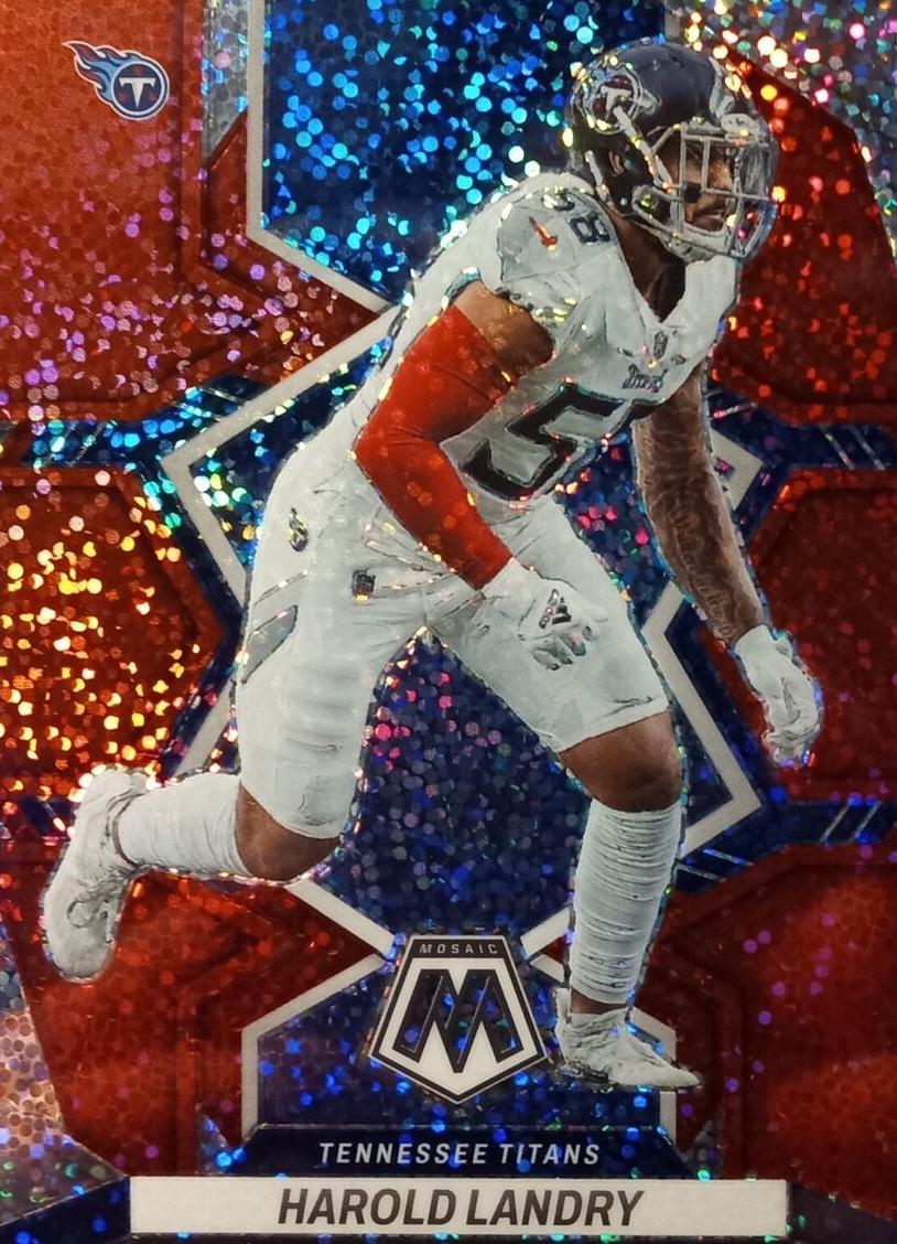 2022 Panini Mosaic Football Red Sparkle Harold Landry #229