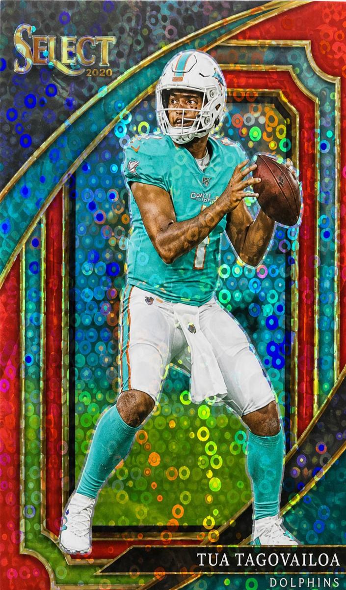 2022 Panini Select Football Red Disco Prizm Tua Tagovailoa #314 SGC 9.5