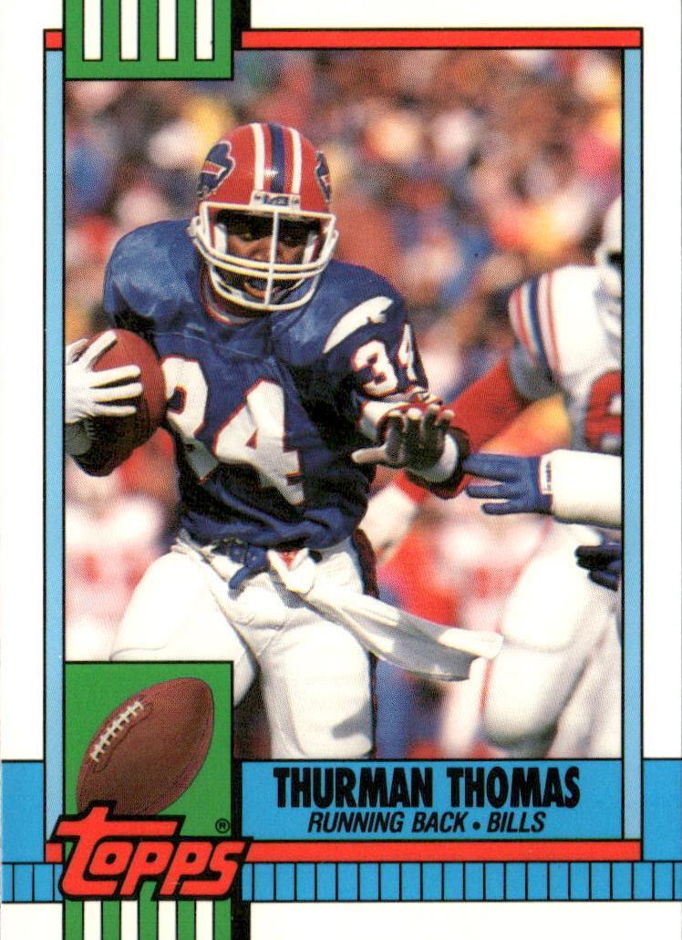 1990 Topps Football Tiffany Thurman Thomas #206 PSA 9