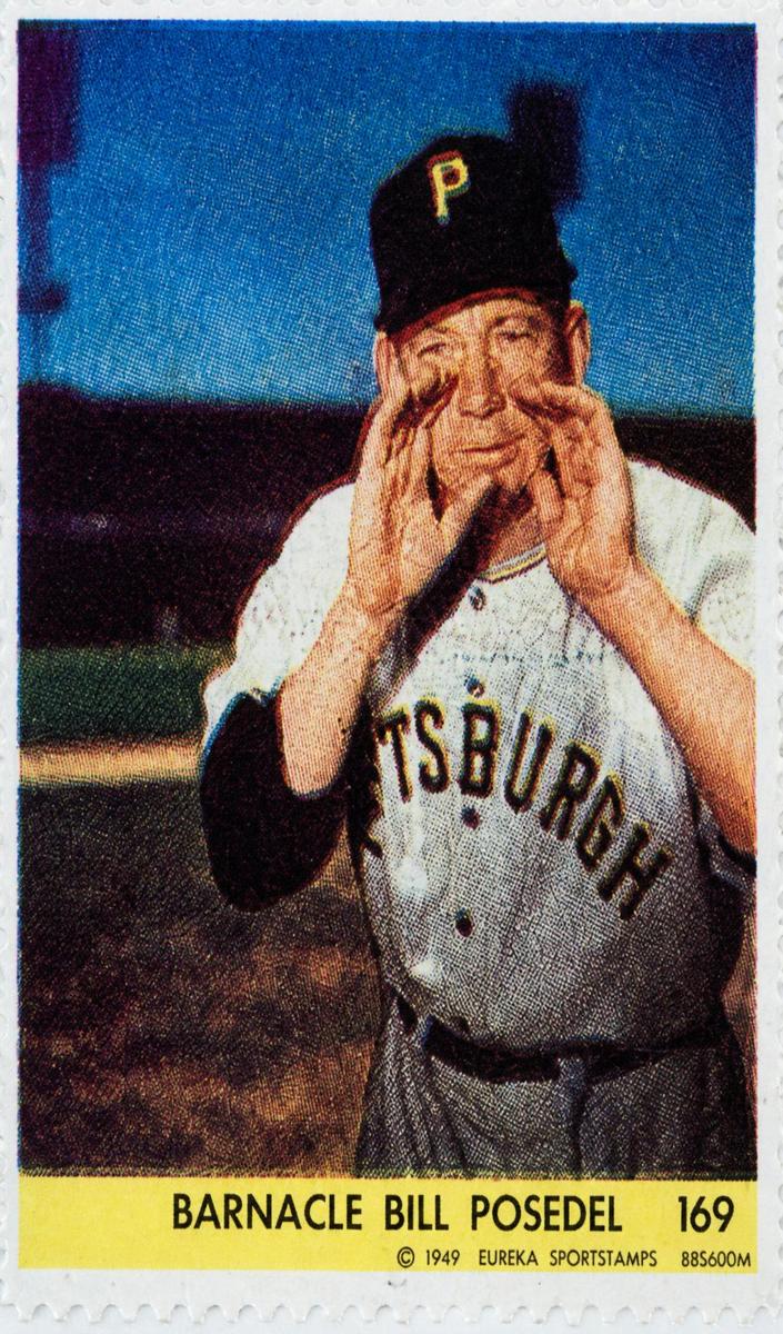 1949 Eureka Sportstamps Baseball Bill Posedel #169