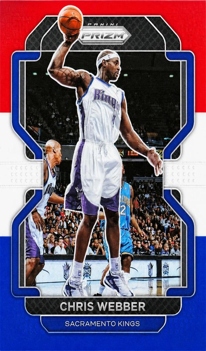 2021 Panini Prizm Basketball Prizms Red White Blue Chris Webber #263 PSA 8.5