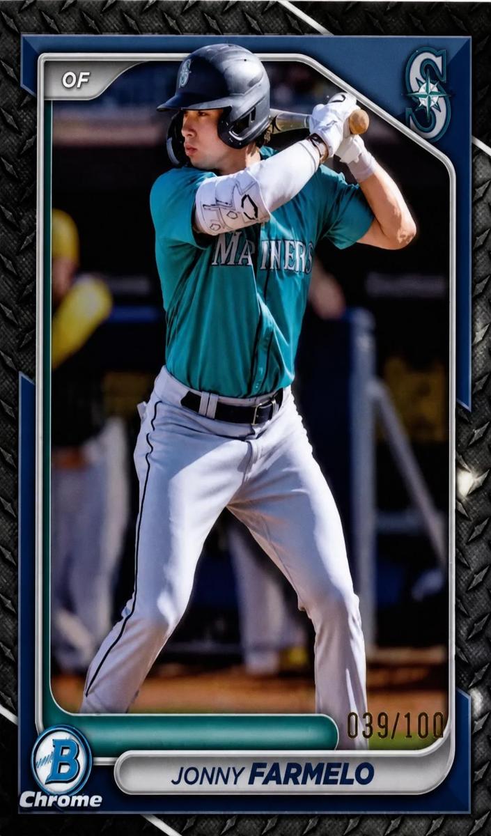 2024 Bowman Draft Chrome Baseball Steel Metal Refractor Jonny Farmelo #BDC-193