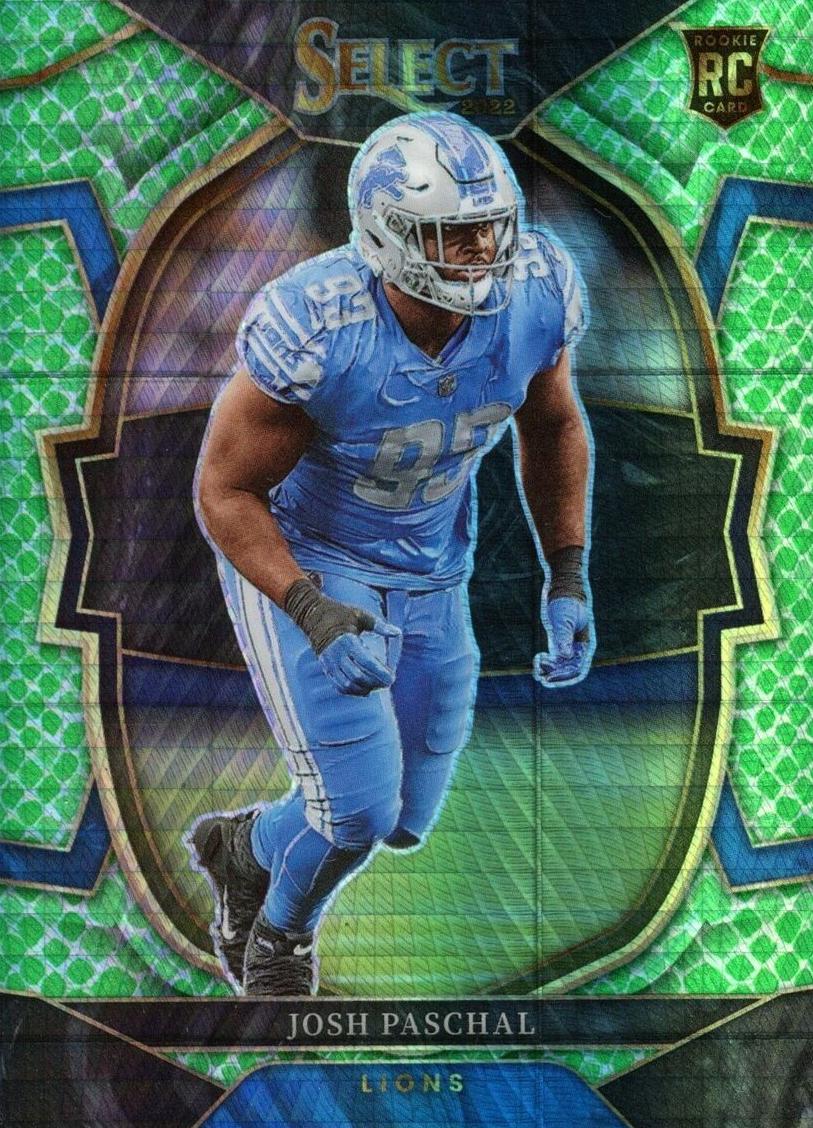 2022 Panini Select Football Dragon Scale Prizm Josh Paschal #59