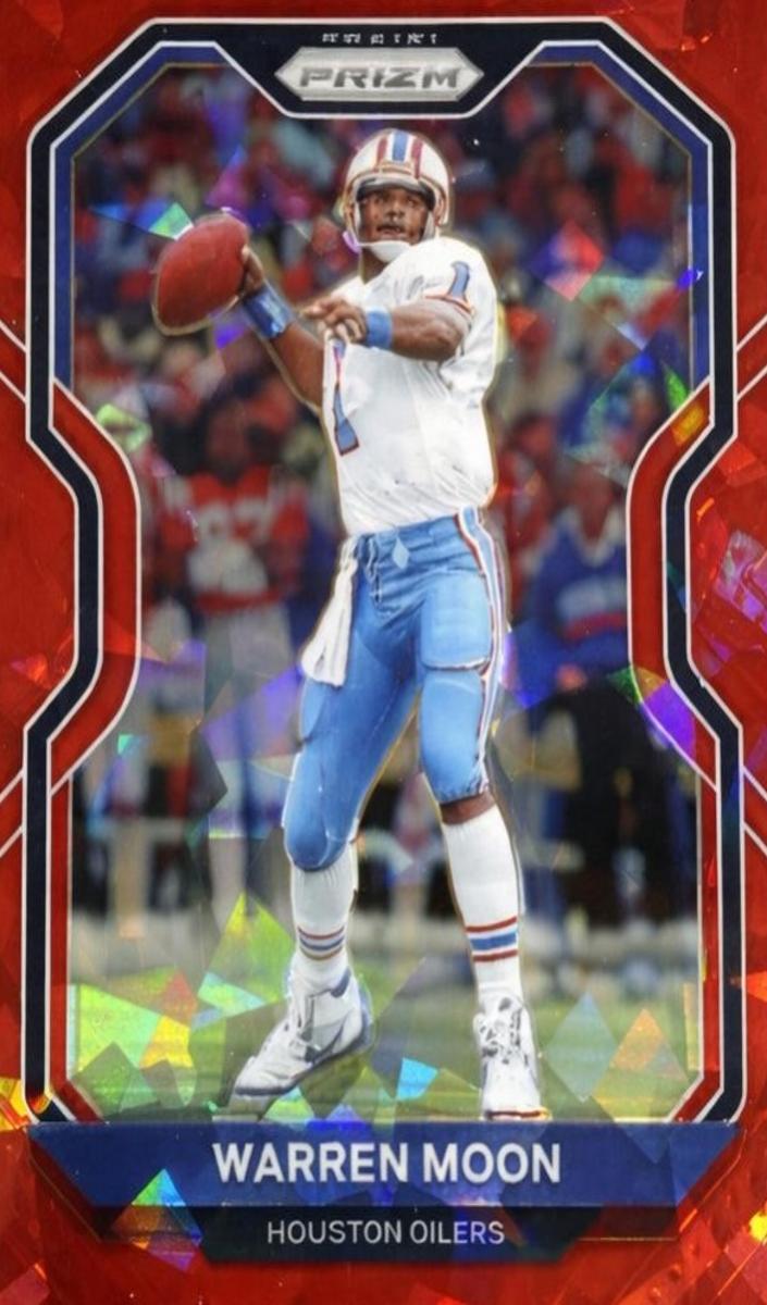 2020 Panini Prizm Football Red Ice Prizm Warren Moon #110 PSA 9