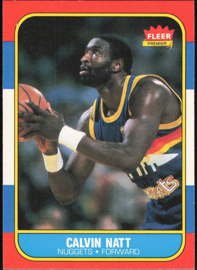 1986 Fleer Basketball Calvin Natt #79 PSA 9