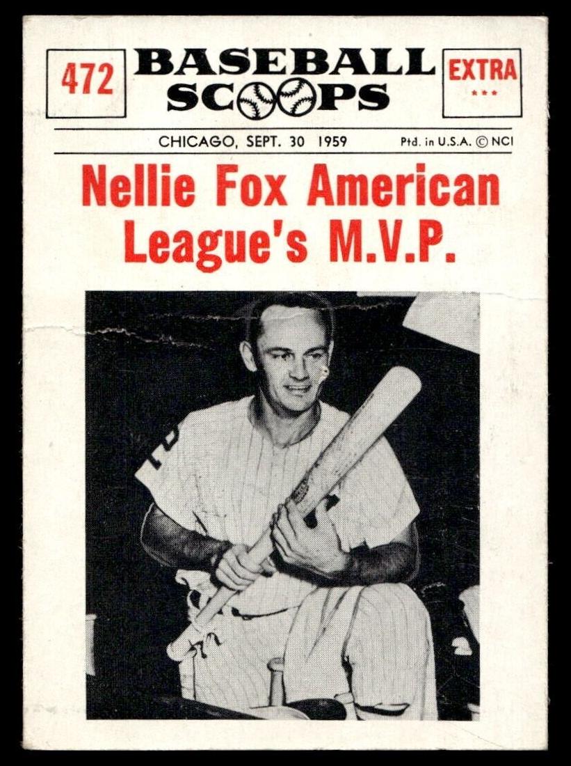 1961 NU-Card Scoops Baseball Nellie Fox #472 PSA 8