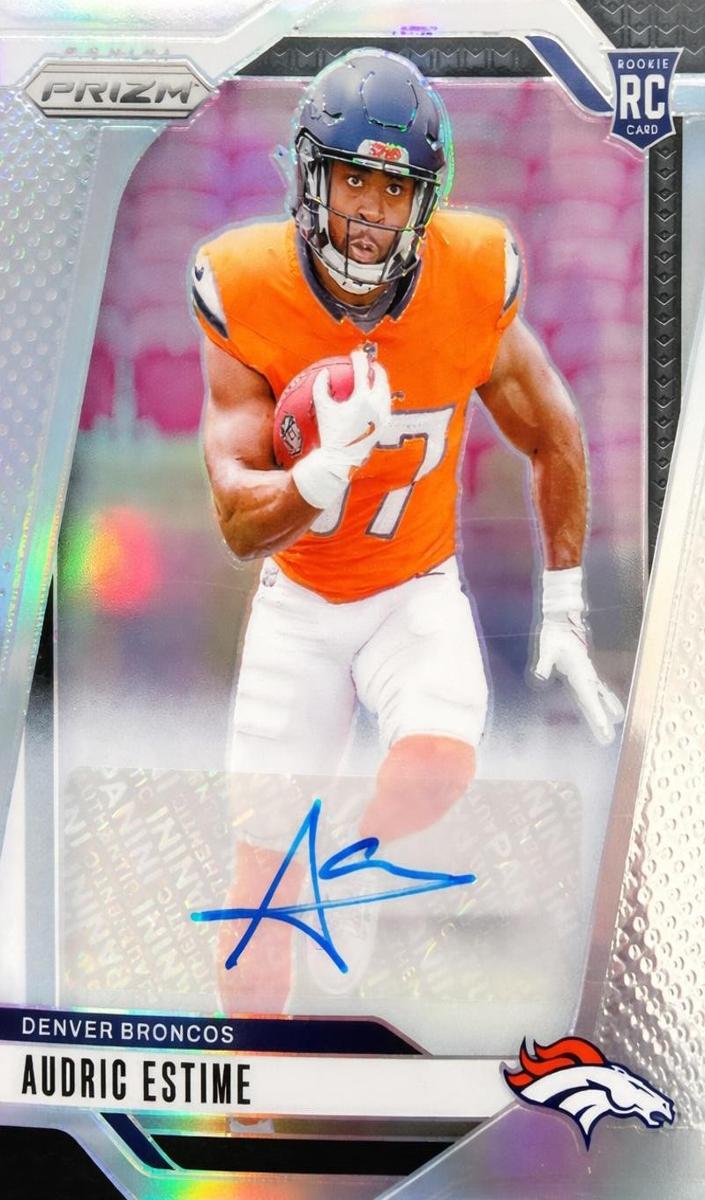 2024 Panini Prizm Football Silver Audric Estime #306 PSA 8