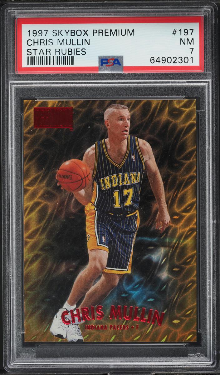 1997 Skybox Premium Basketball Star Rubies Chris Mullin #197 BGS 9