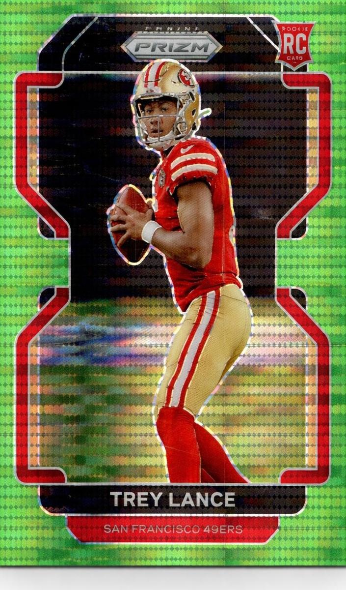 2021 Panini Prizm Football Neon Green Pulsar Trey Lance #333 PSA 10
