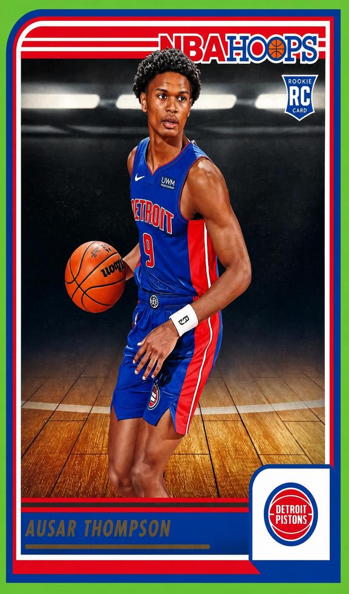 2023 Panini Hoops Basketball Neon Green Ausar Thompson #255