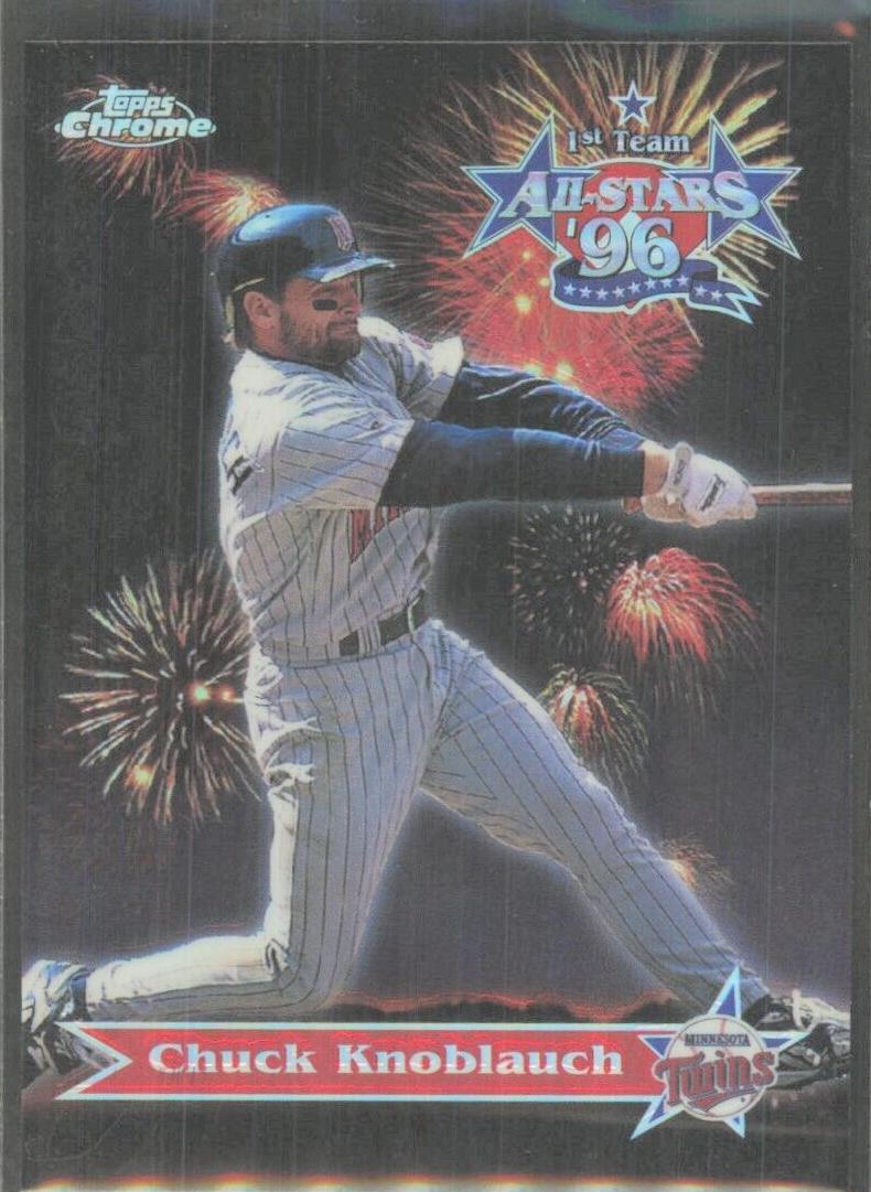 1997 Topps Chrome Baseball Refractor Chuck Knoblauch #AS5