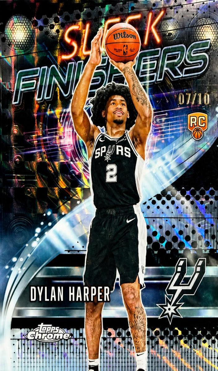 2025 Topps Chrome Basketball Geometric Black Refractor Dylan Harper #SF-22