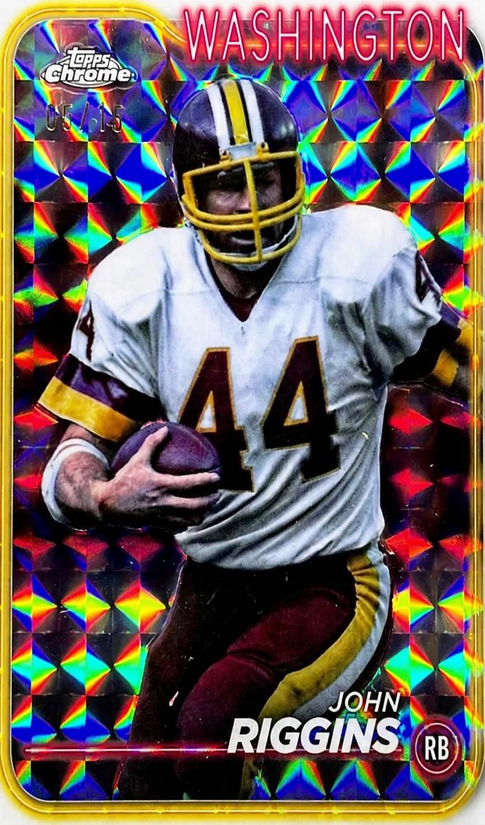 2024 Topps Chrome Football White Geometric Refractor John Riggins #194 PSA 10