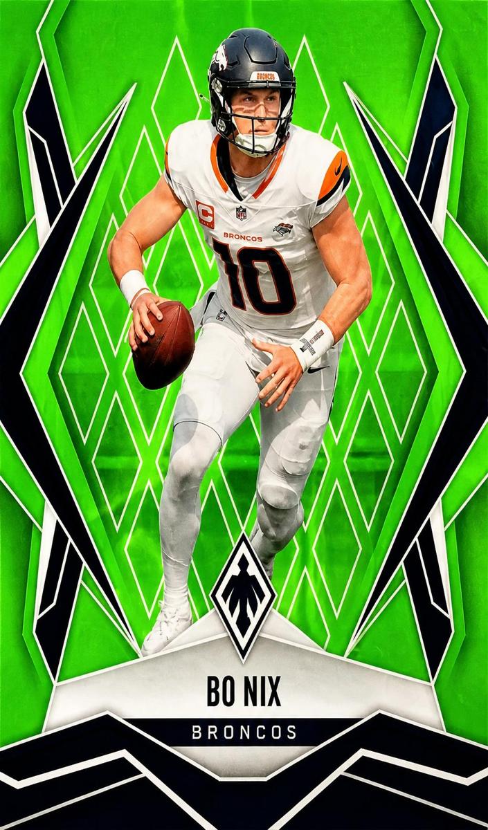 2025 Panini Phoenix Football Lime Green Lava Bo Nix #83