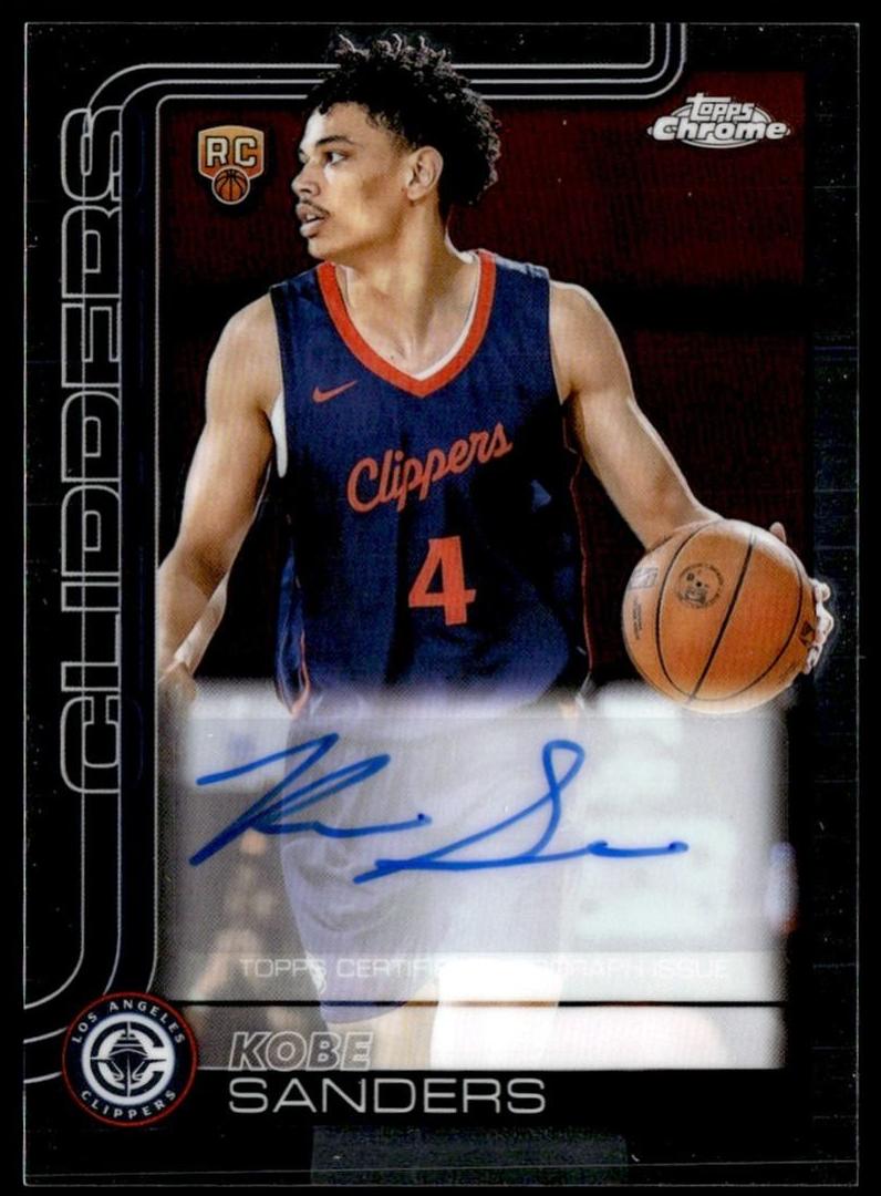 2025 Topps Chrome Basketball Kobe Sanders #TCAR-KS PSA 10