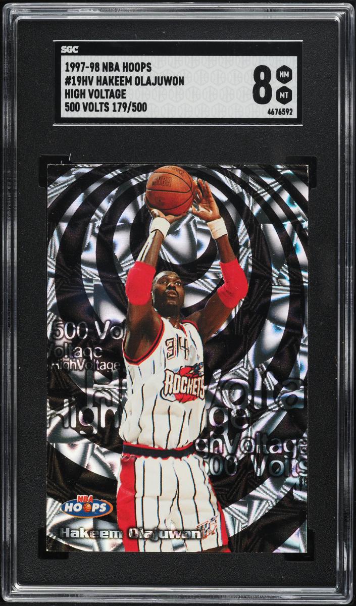 1997 Hoops Basketball 500 Hakeem Olajuwon #HV19 PSA 7.5