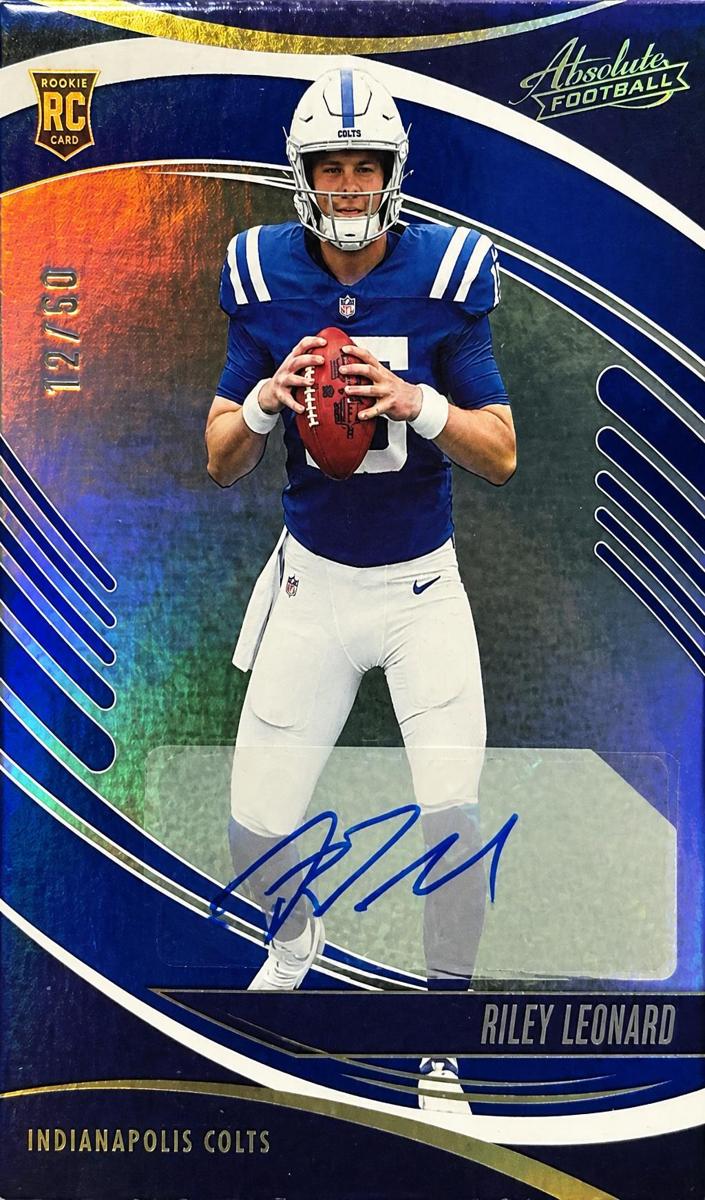 2025 Panini Absolute Football Spectrum Blue Riley Leonard #172