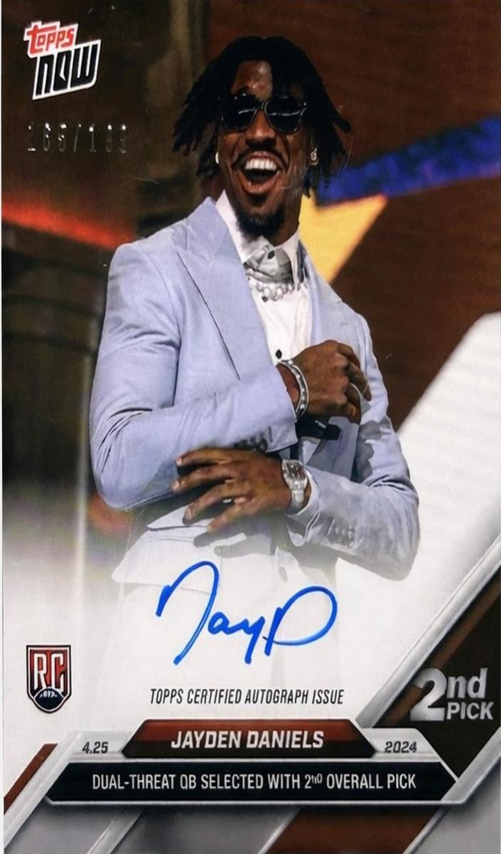 2024 Topps Now Football Full Color Jayden Daniels #D-2A PSA 9
