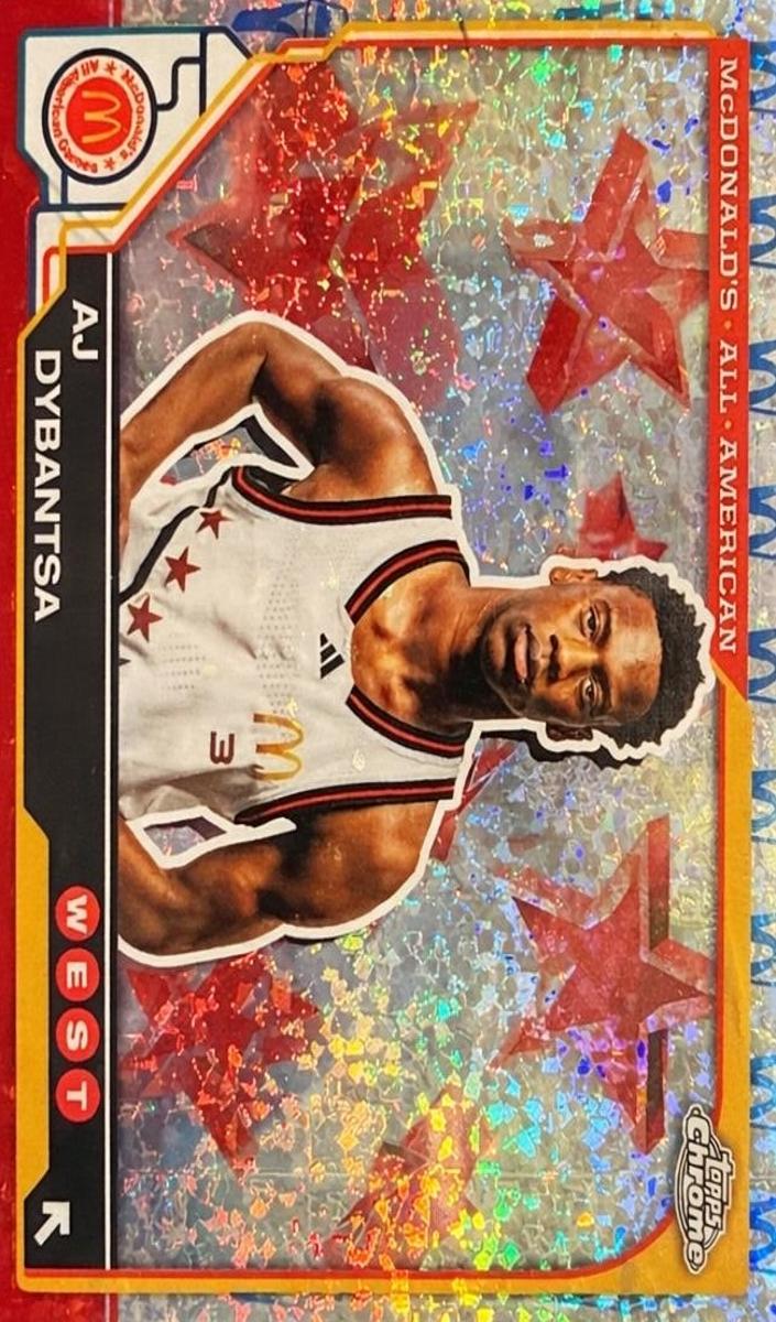 2025 Topps Chrome McDonald's All American Basketball McFlurry Refractor AJ Dybantsa #45 PSA 10