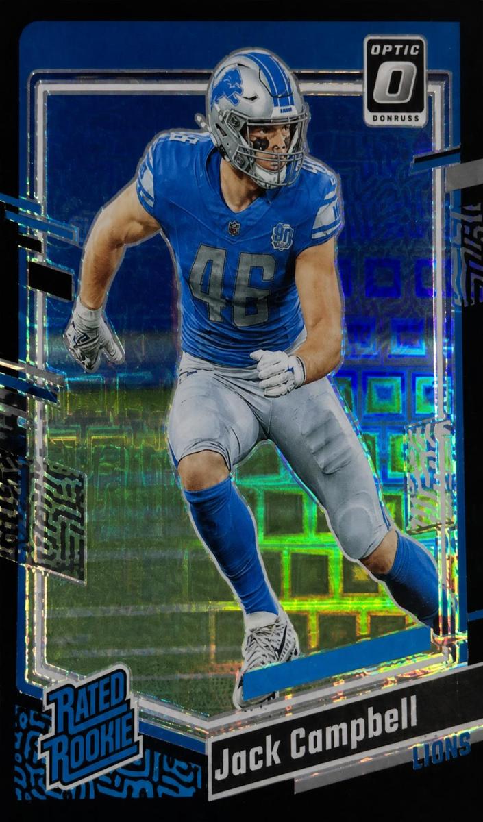 2023 Donruss Optic Football Black Pandora Jack Campbell #235 PSA 9