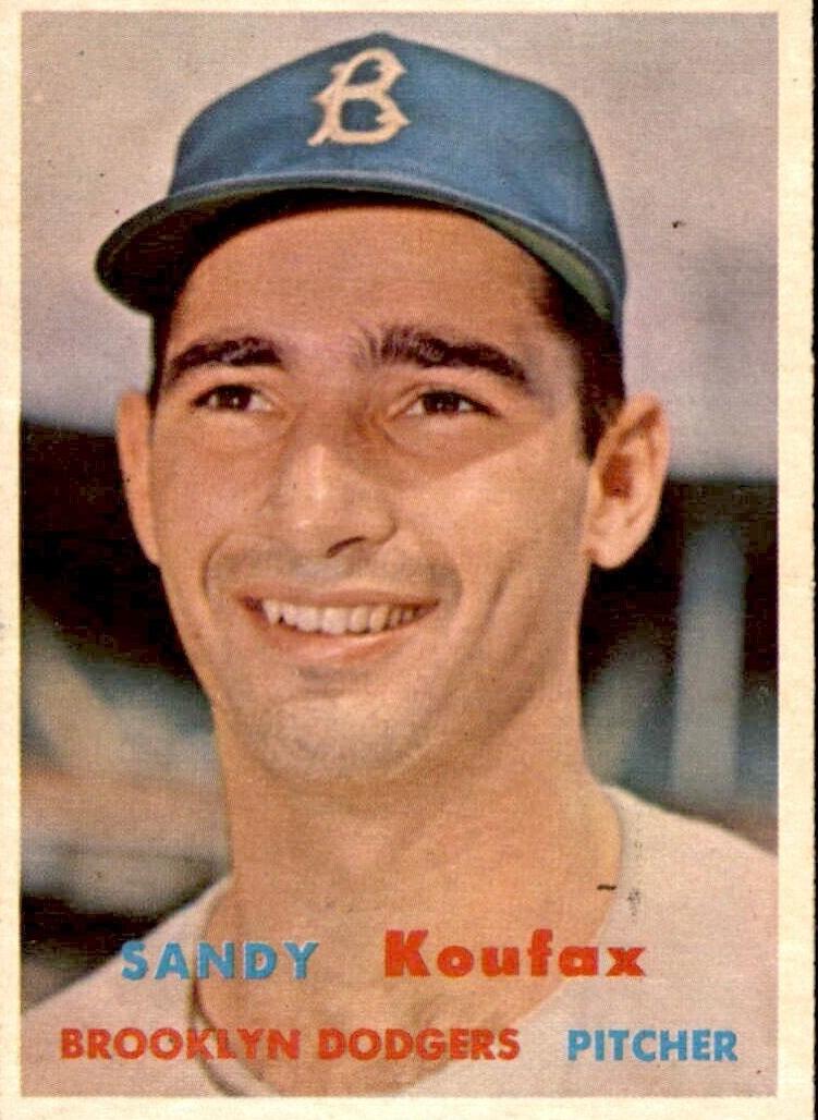1957 Topps Baseball Sandy Koufax #302