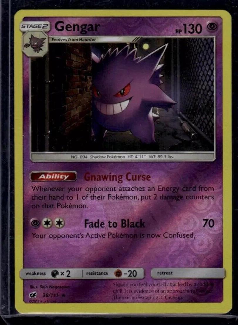 2017 Pokemon Sun & Moon Crimson Invasion Reverse Holo Gengar #38 PSA 9