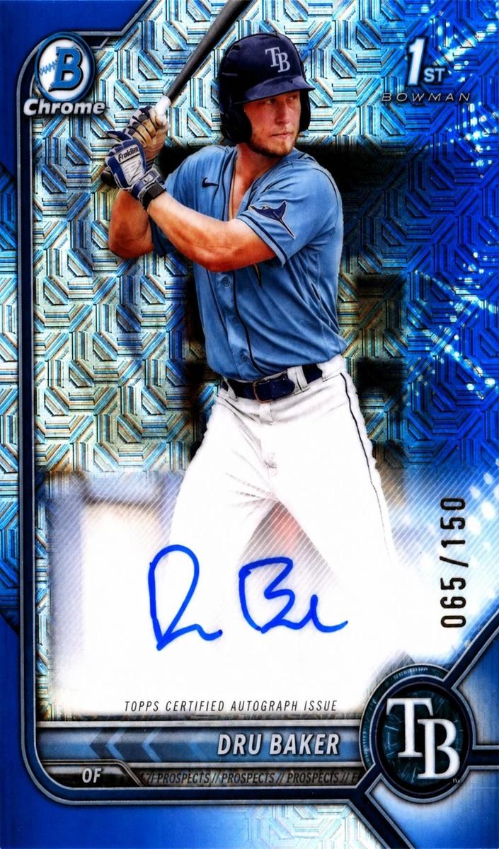 2022 Bowman Chrome Prospects Baseball HTA Choice Dru Baker #CPA-DB