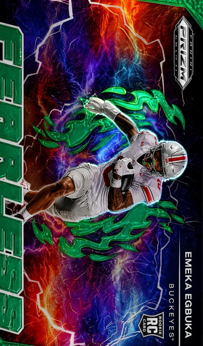 2025 Panini Prizm Draft Picks Football Green Emeka Egbuka #F-EEA