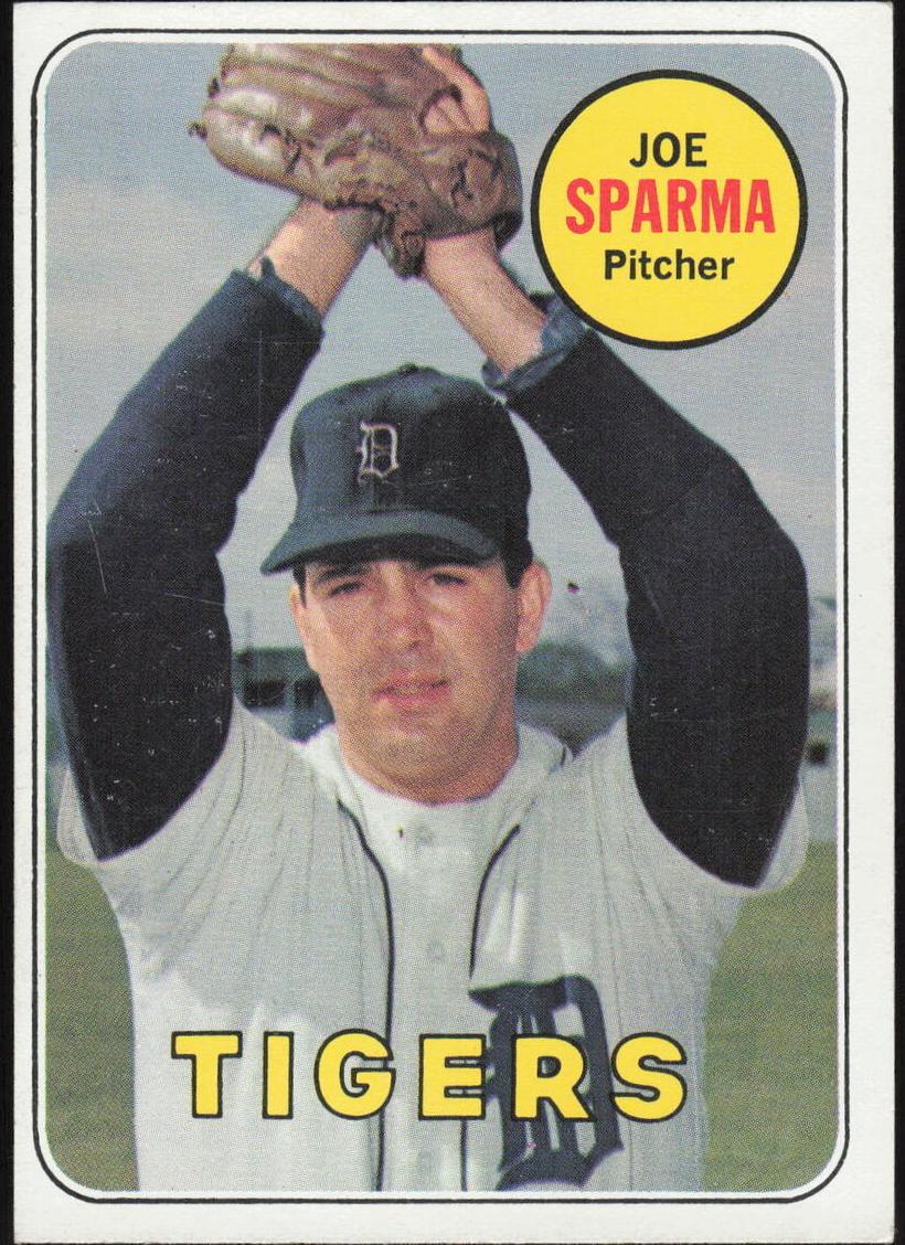 1969 Topps Baseball Joe Sparma #488 PSA 8