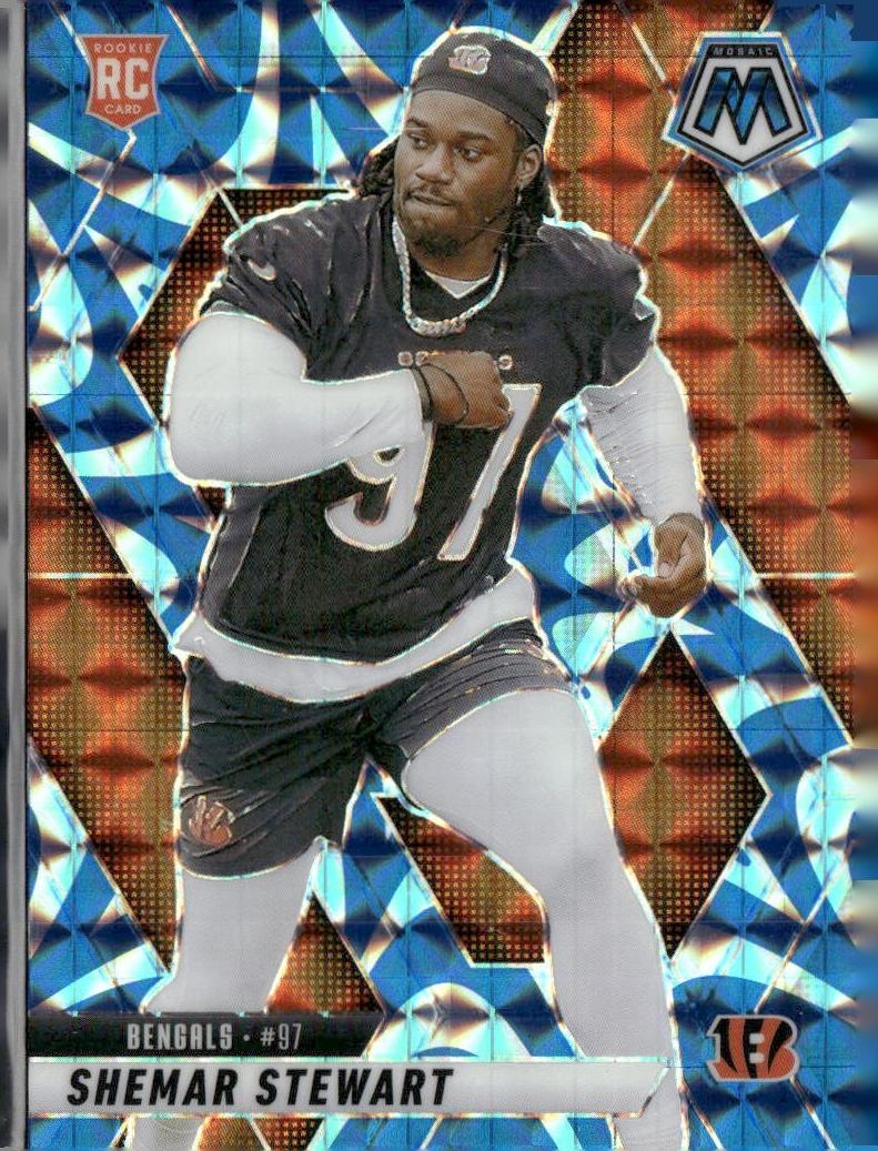 2025 Panini Mosaic Football Reactive Blue Shemar Stewart #381