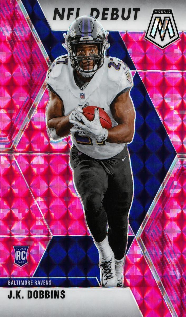 2020 Panini Mosaic Football Pink Camo J.K. Dobbins #275 PSA 10
