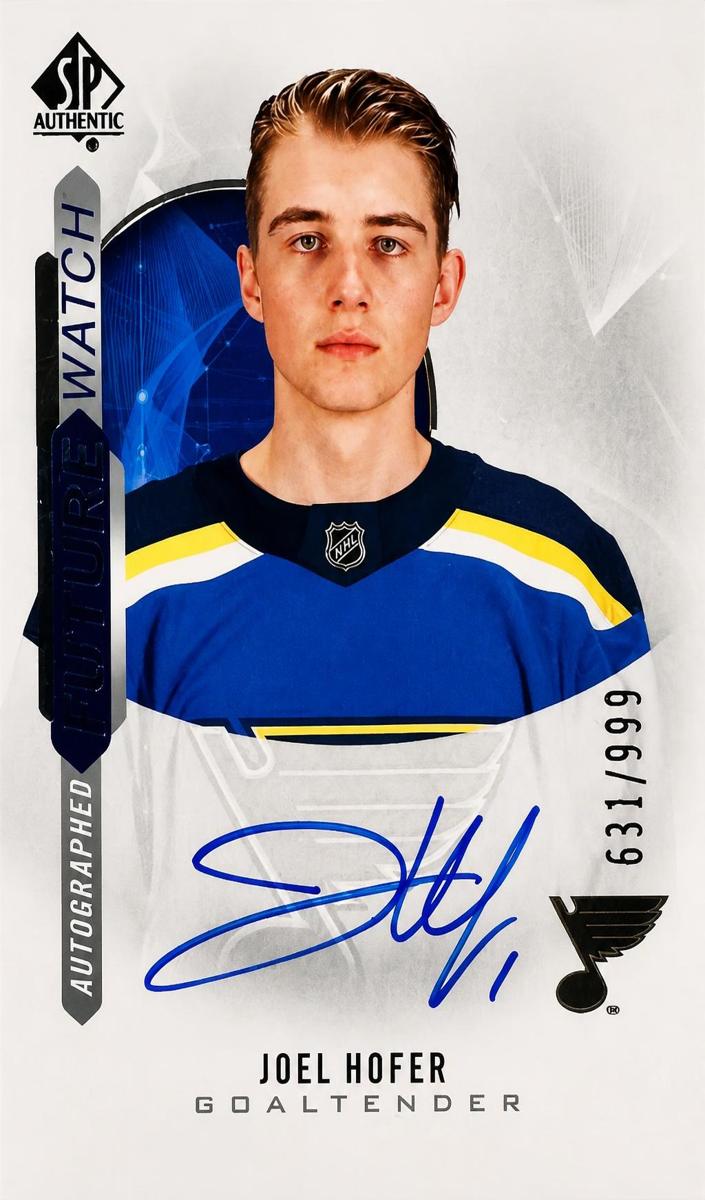 2020 SP Authentic Hockey Joel Hofer #231 PSA 9
