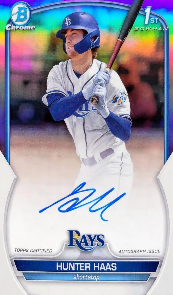 2023 Bowman Draft Chrome Baseball Refractor Hunter Haas #CDA-HHA PSA 9