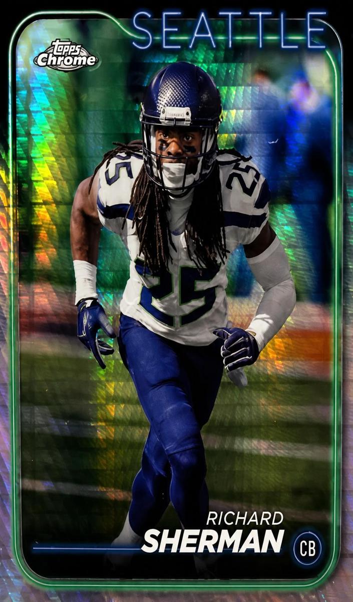 2024 Topps Chrome Football Prism Refractor Richard Sherman #182