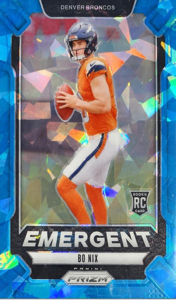 2024 Panini Prizm Football Blue Ice Bo Nix #3 PSA 9