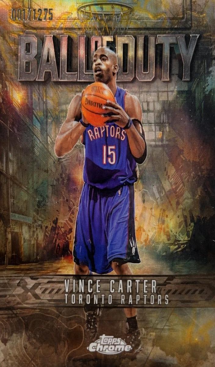 2025 Topps Chrome Basketball Yellow Refractor Vince Carter #BD-20