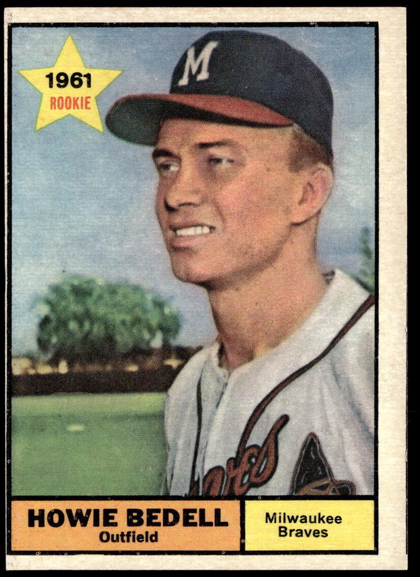 1961 Topps Baseball Howie Bedell #353 PSA 8