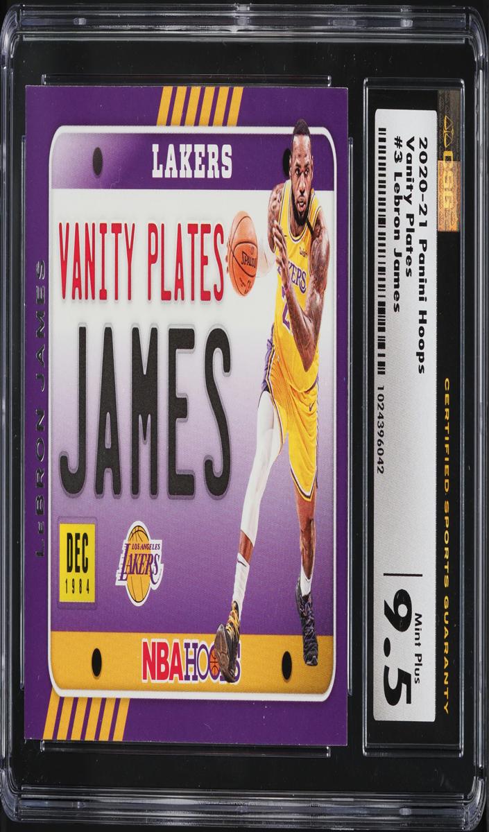 2020 Panini Hoops Basketball LeBron James #3 PSA 9