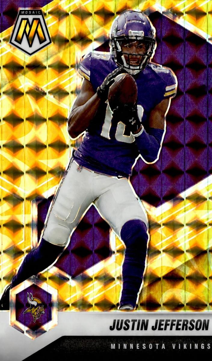 2021 Panini Mosaic Football Reactive Yellow Justin Jefferson #132 PSA 10