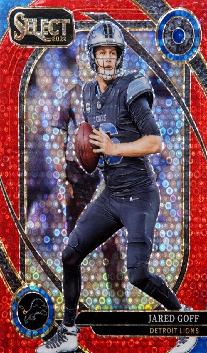 2024 Panini Select Football Red Disco Jared Goff #228 PSA 9