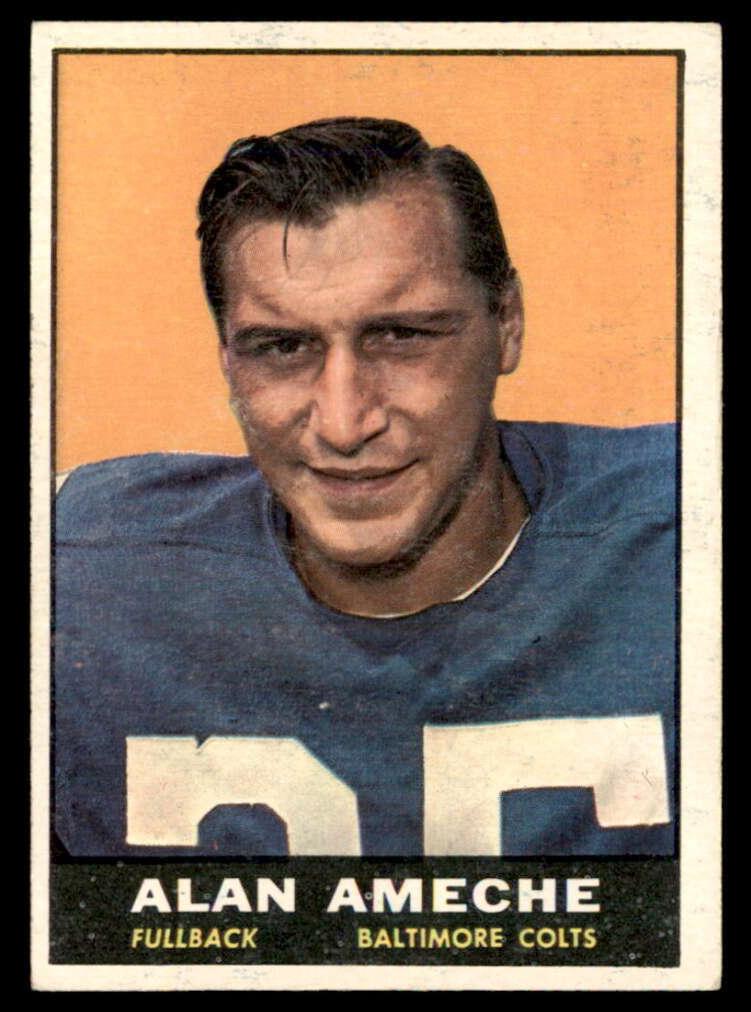 1961 Topps Football Alan Ameche #3 PSA 8
