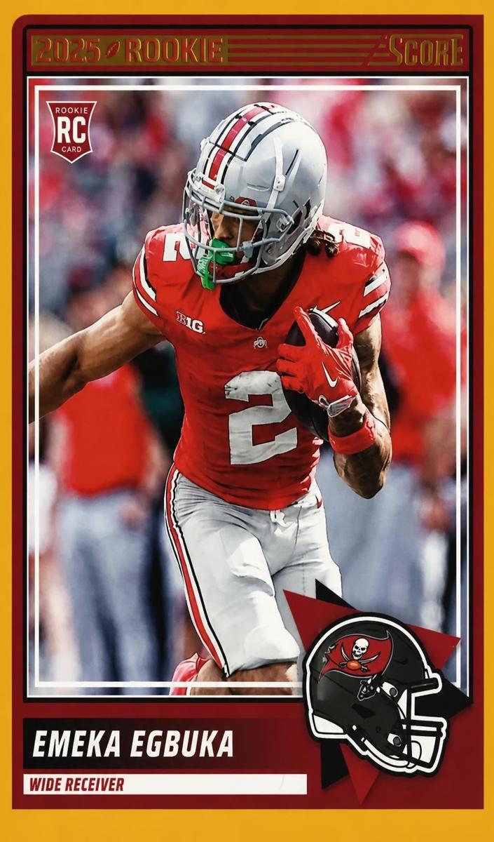 2025 Panini Score Football Gold Emeka Egbuka #2