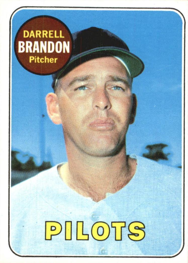 1969 Topps Baseball Darrell Brandon #301 PSA 8.5