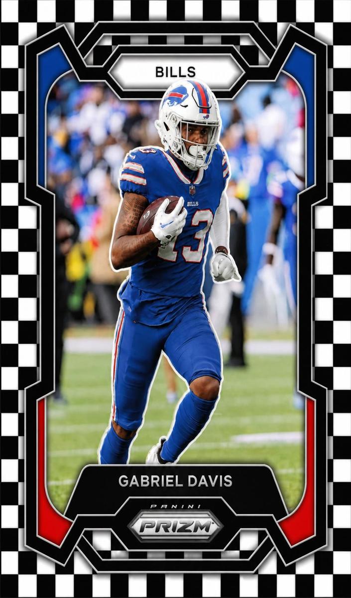 2023 Panini Prizm Football Black and White Checker Gabriel Davis #29 PSA 9